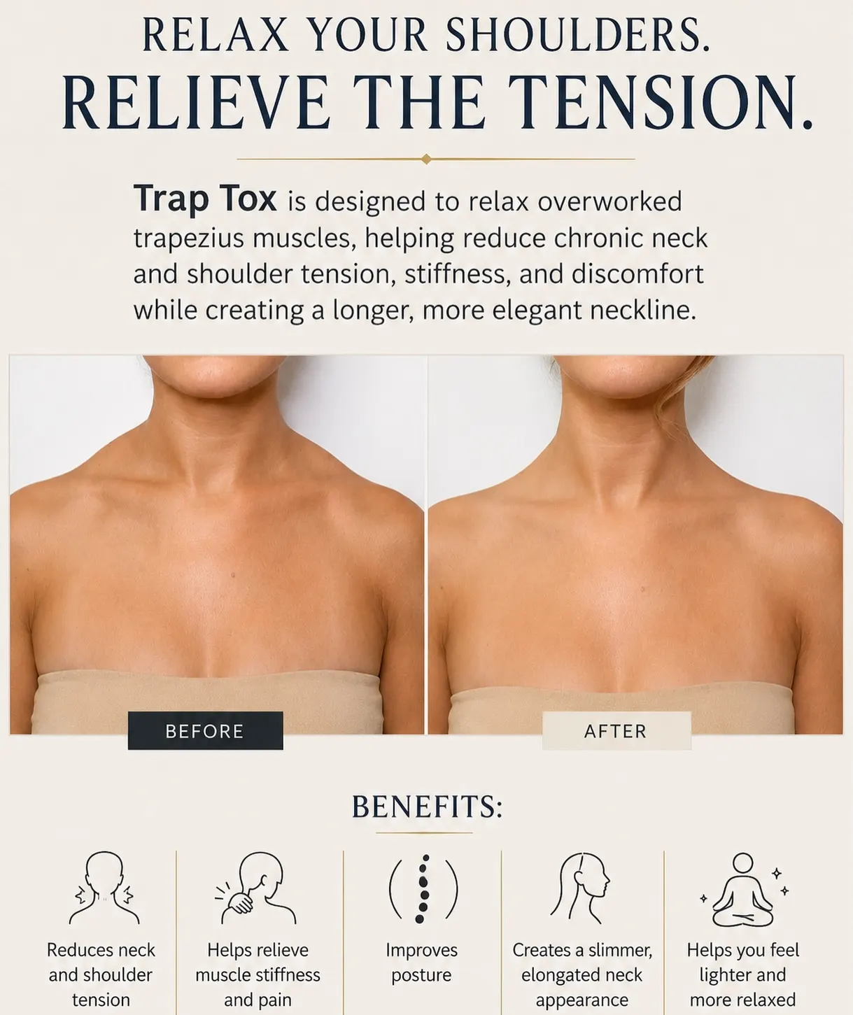 Relax your shoulders. Relieve the tension.